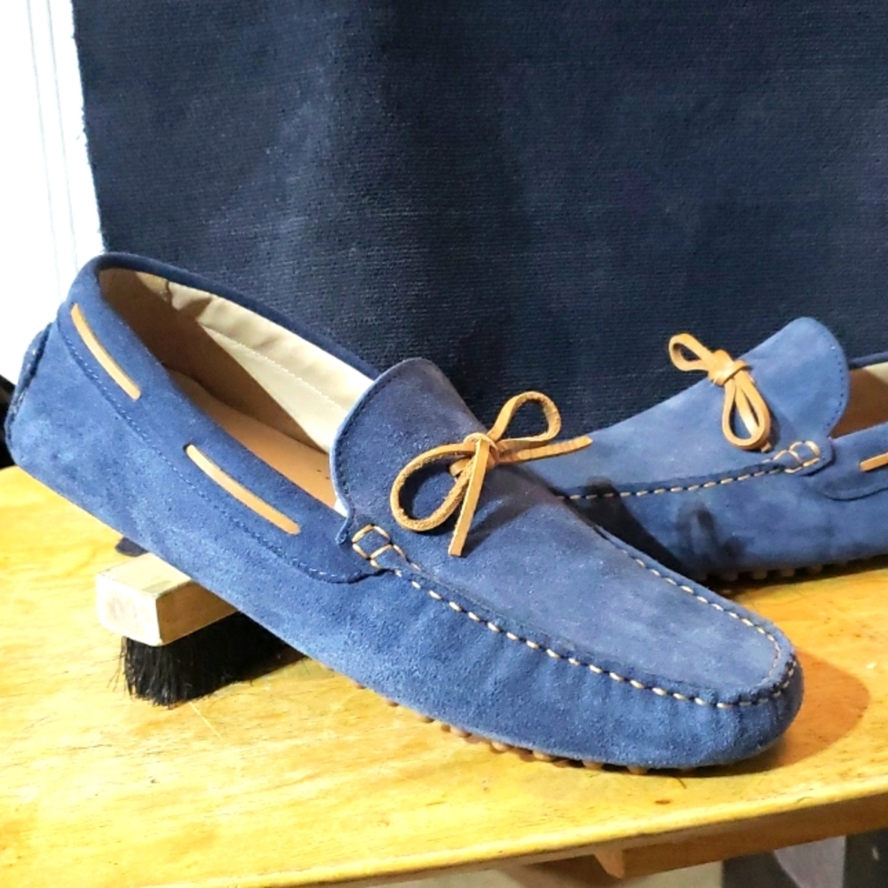 ZARA MAN DRIVING SHOE BLUE SIZE 8.5 Men  eur42